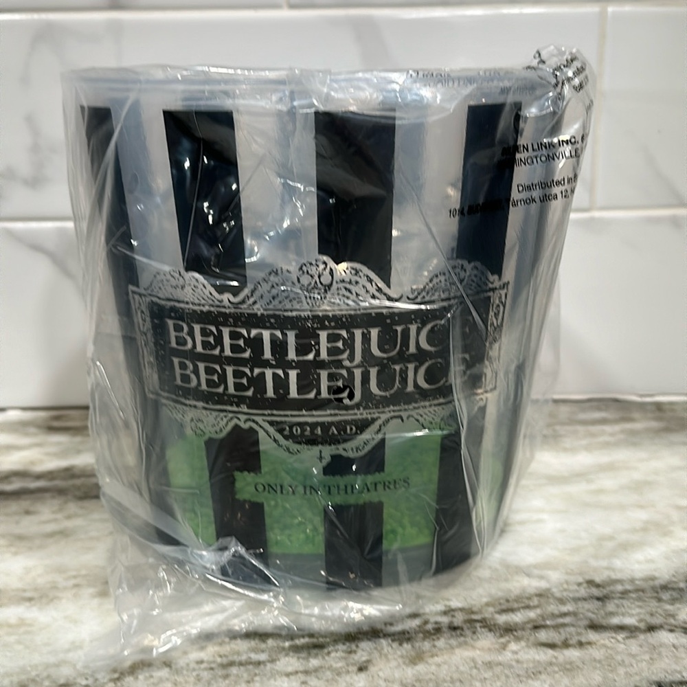 Cinemark BEETLEJUICE 2 Striped TOMBSTONE Popcorn Bucket Limited Edition 2024 NEW